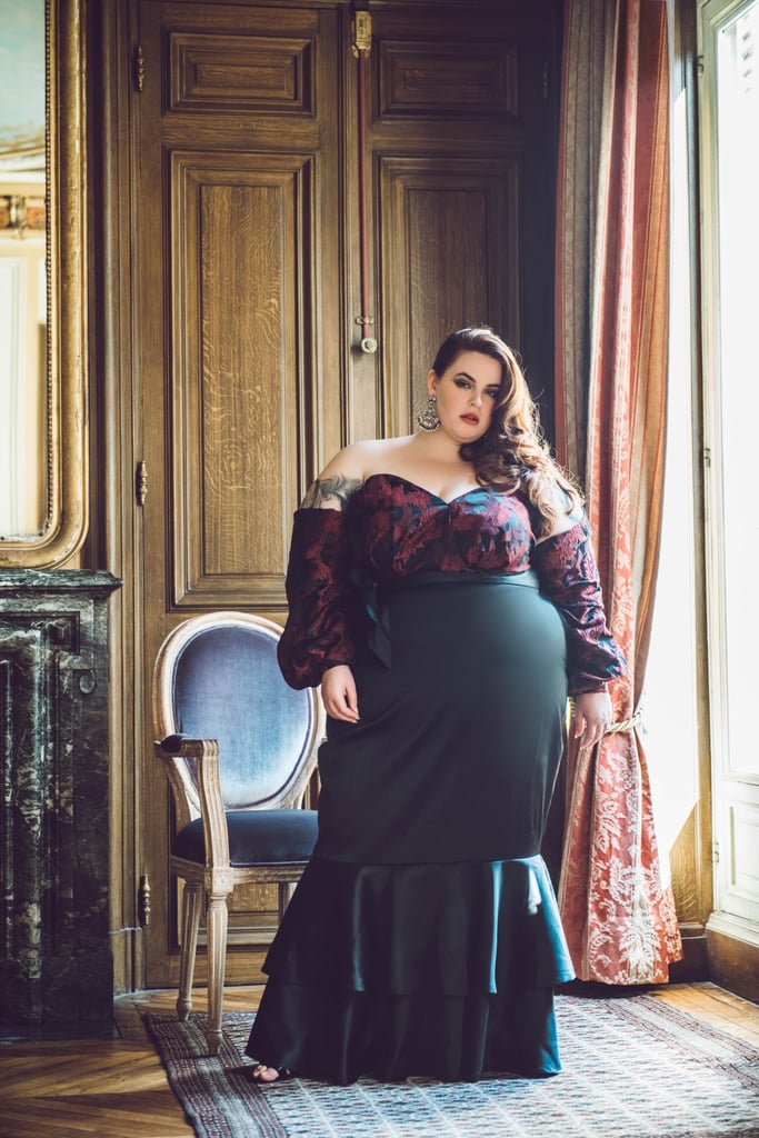 On Tess: NOIR Elodie Gown ($280)