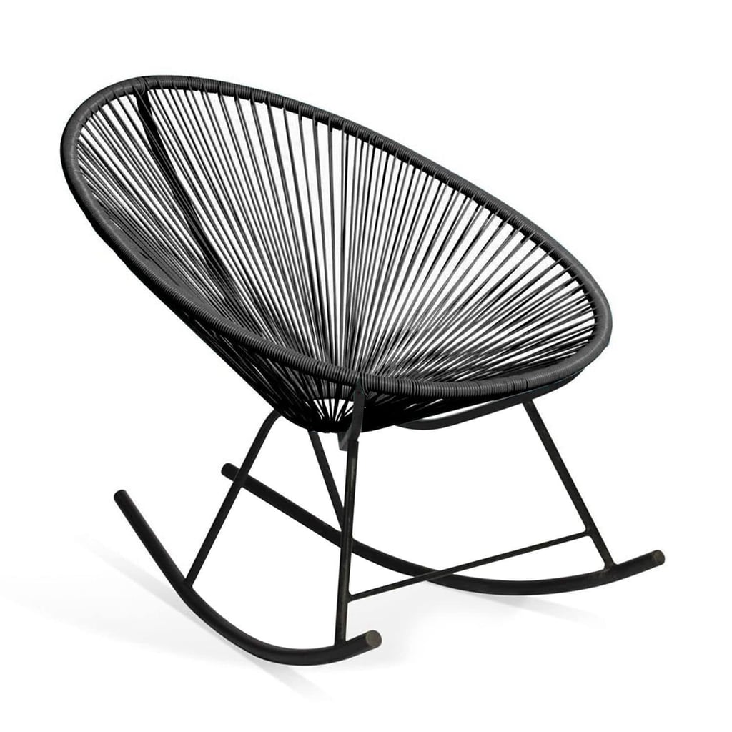 Acapulco Black Rocking Chair Affordable Midcentury Modern Outdoor