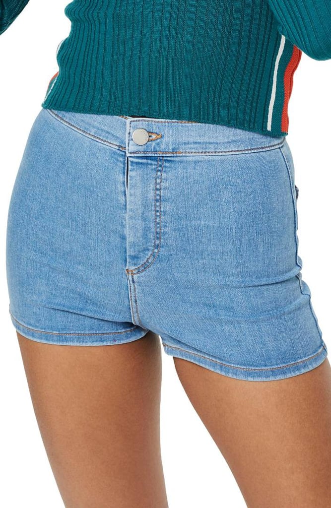Joni Light Denim High Waist Shorts Denim Shorts by Body Type