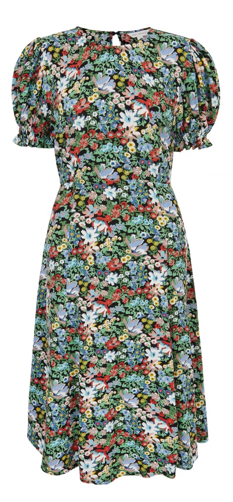 M&S X Ghost Floral Puff Sleeve Midi Tea Dress