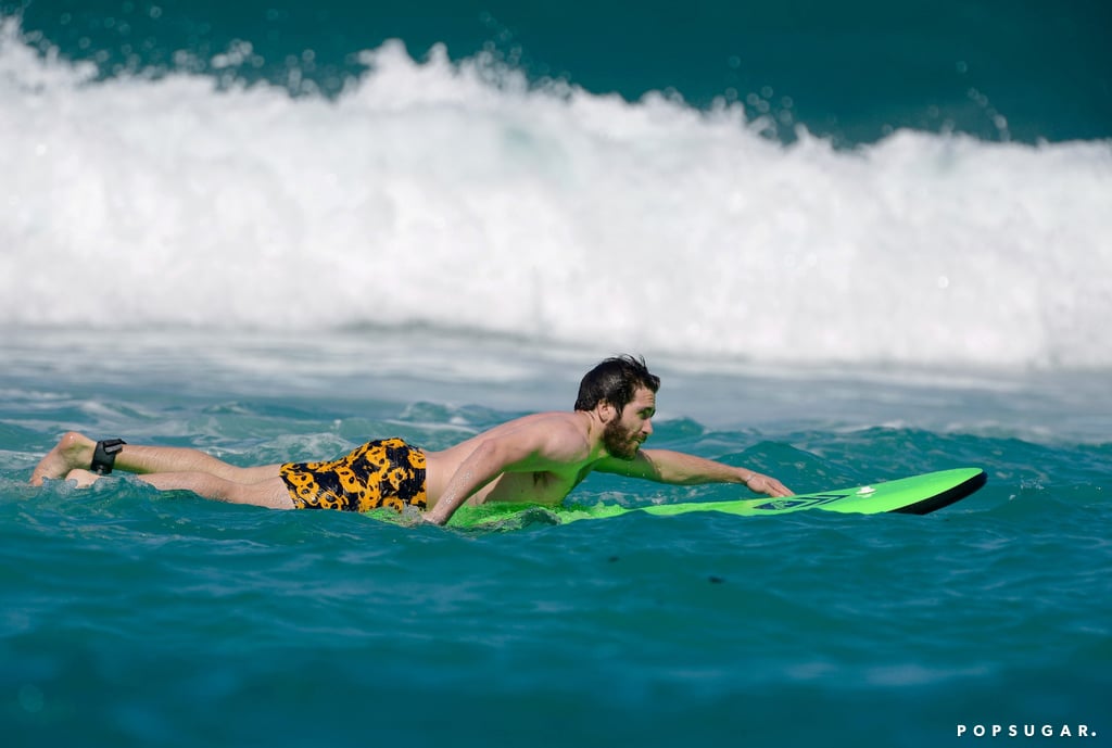 Jake Gyllenhaal Surfing in St. Barts December 2016