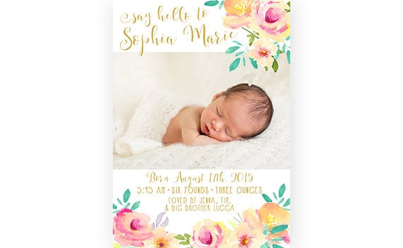 Gold Foil Floral Card