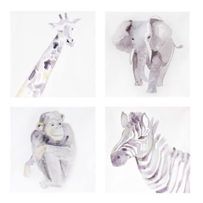 4 Pack Unframed Animals Wall Canvas 25 Target S Cloud