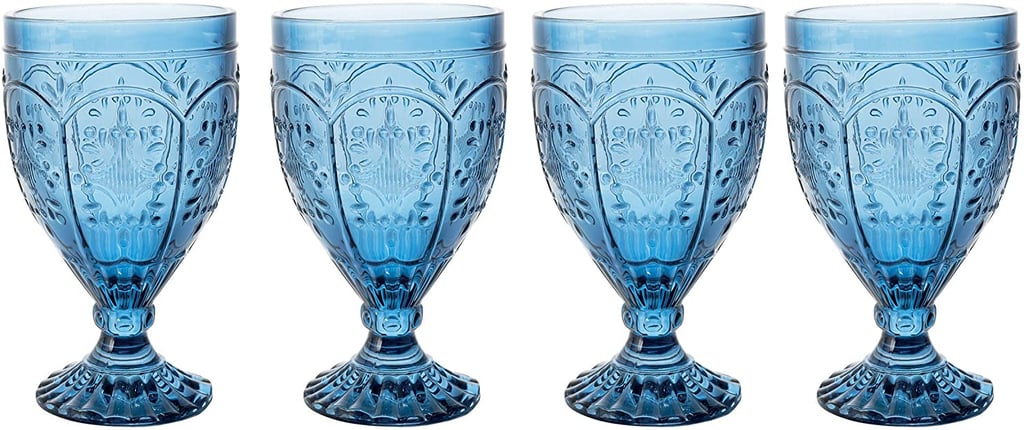 Fitz and Floyd Trestle Glassware Ornate Goblets