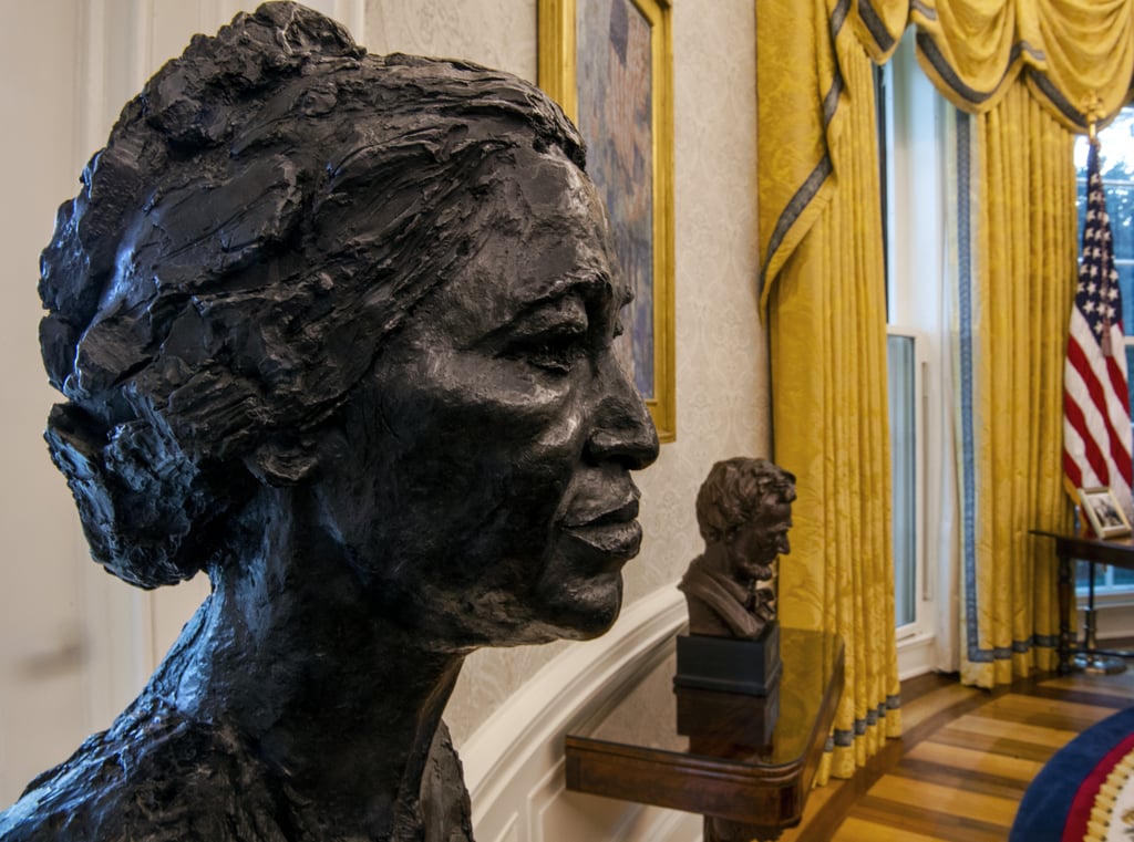 Busts of Rosa Parks and Abraham Lincoln