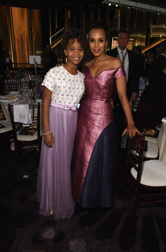 Kerry Washington and Quvenzhané Wallis stopped for a photo.
