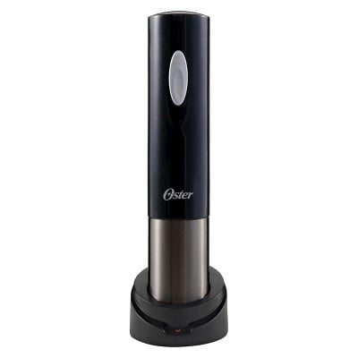 For Easy Wine Access: Oster Metallic Black Electric Wine Opener