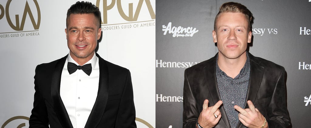 Brad Pitt's Haircut Looks Like Macklemore's