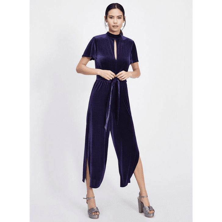 Miss selfridge velvet jumpsuit outlet