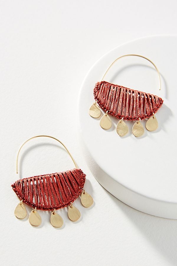 Anthropologie crescent hoop 2025 earrings