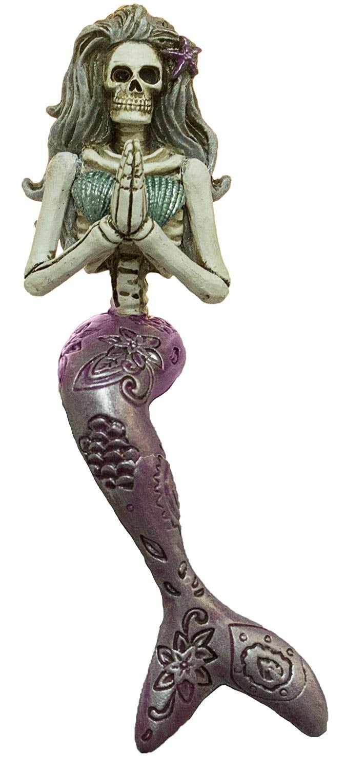 Dead Sea Mermaid Yoga Skeleton in Namaste Pose