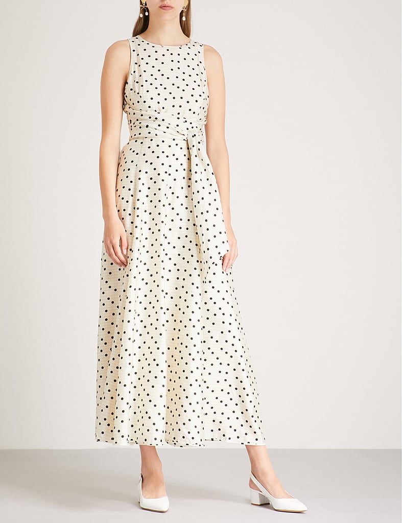 Diane von Furstenberg Polka Dot Print Silk Midi Dress
