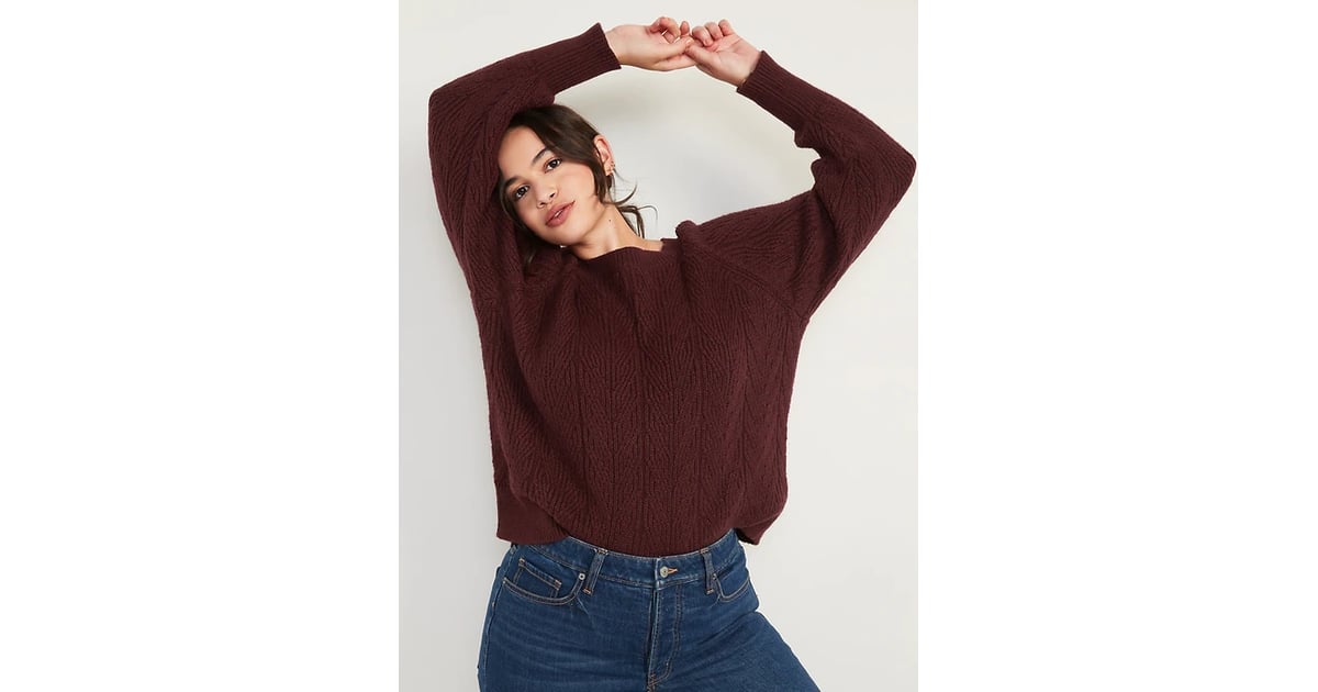 Lightweight cable store knit sweater