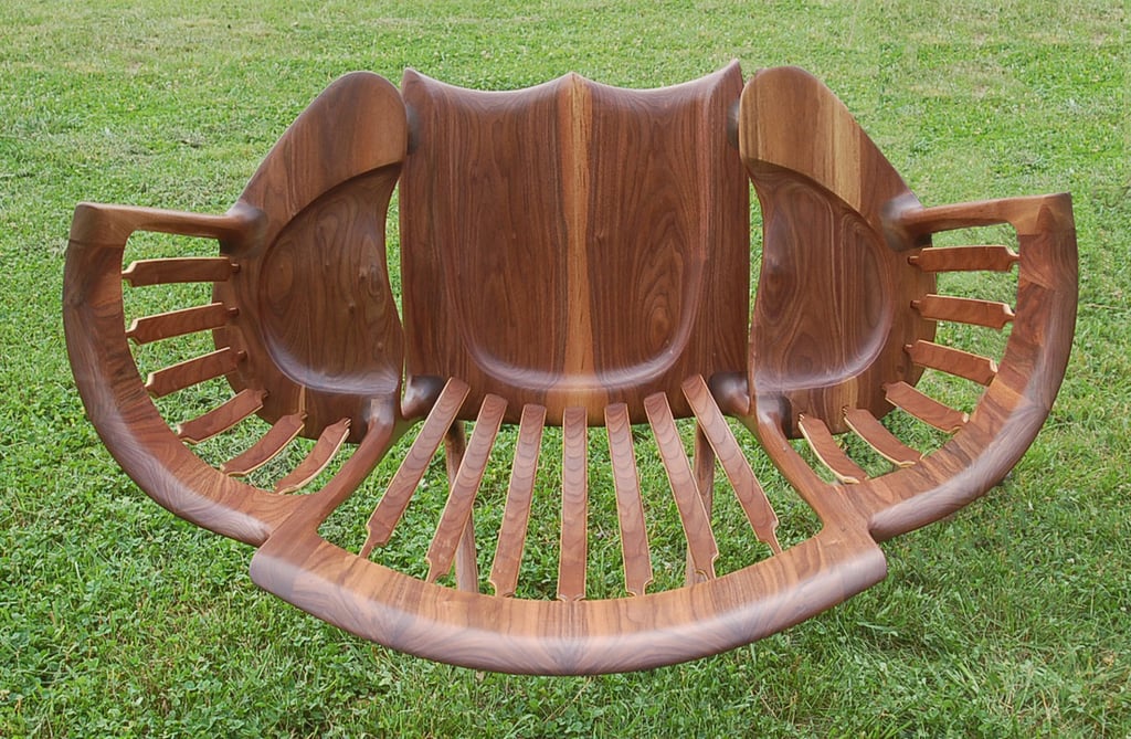 Dad Makes Rocking Chair to Read to 3 Kids at Once