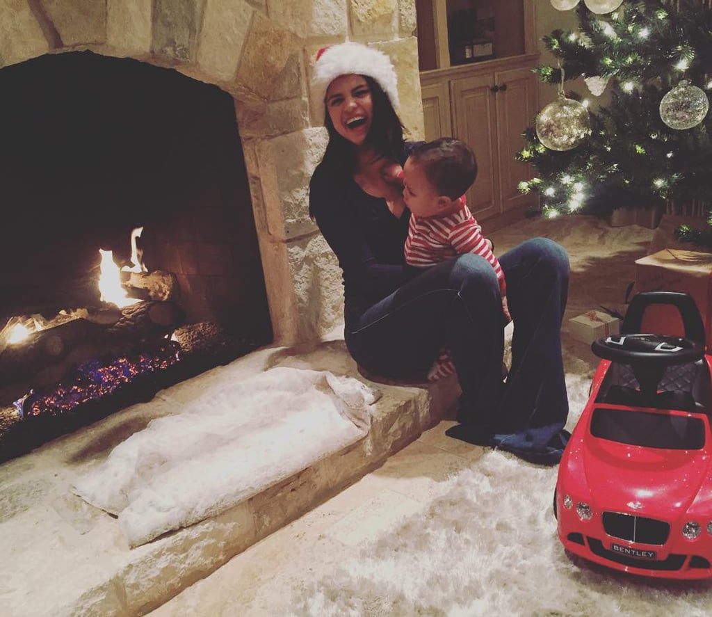 Selena Gomez spent Christmas with a favorite family member, her godson Aiden.