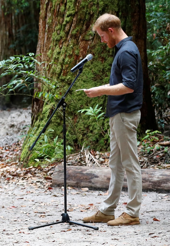 Prince Harry Responding to Woman's Compliment in Australia