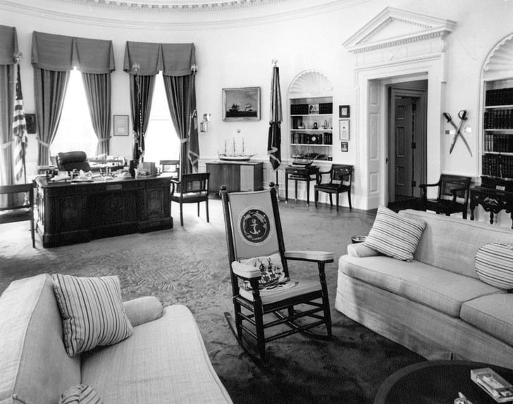 The Oval Office Jackie Kennedy White House Restoration POPSUGAR