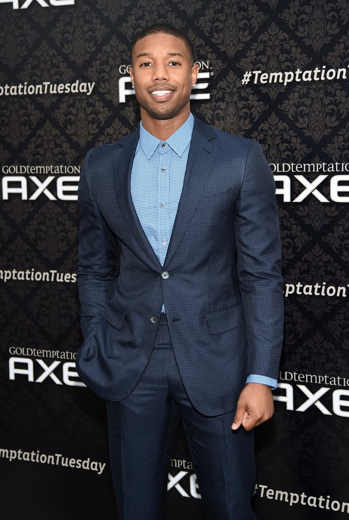 Michael B. Jordan got all dressed up for an Axe launch event on ...