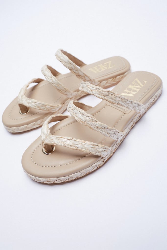 Zara Woven Flat Sandals