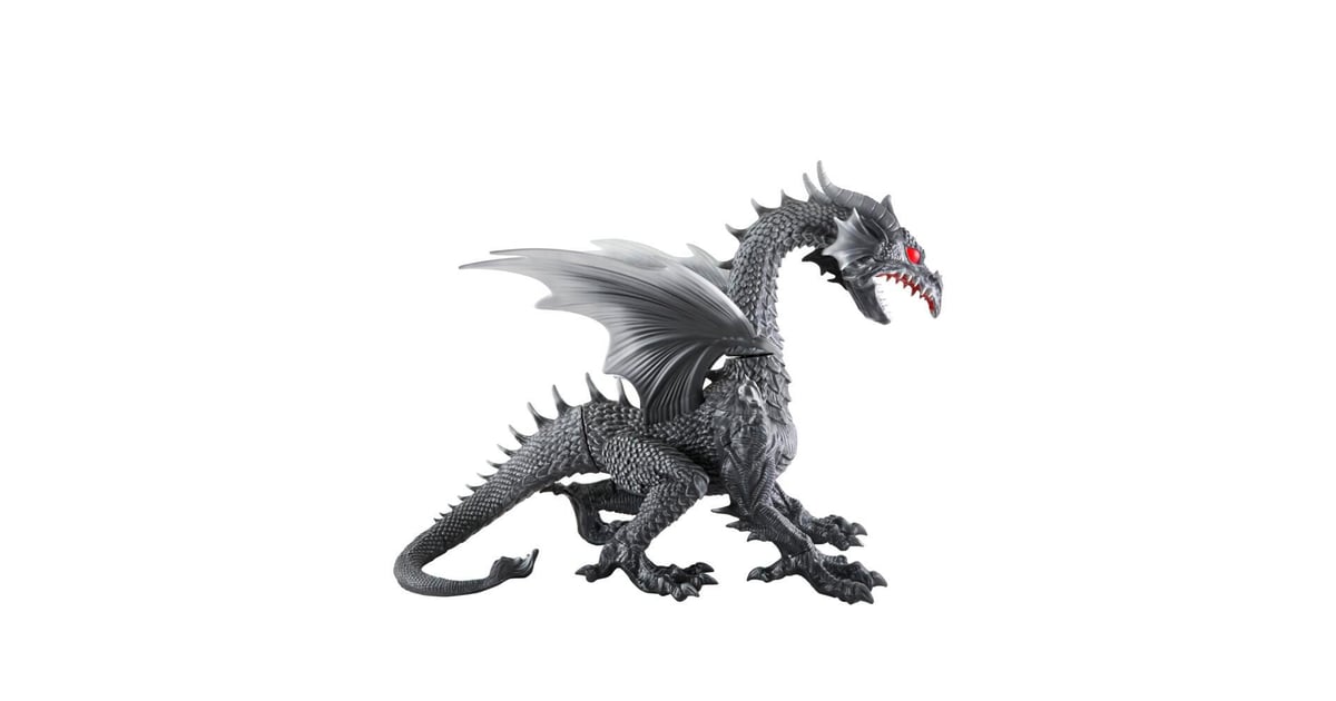 69 Inch Animated Giant Dragon in Grey Without Fog Machine Home Depot