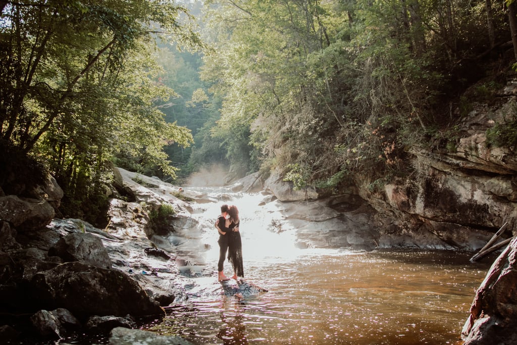 Romantic Forest Engagement Shoot | POPSUGAR Love & Sex