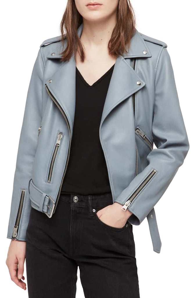 All Saints Balfern Lambskin Leather Biker Jacket | Nordstrom