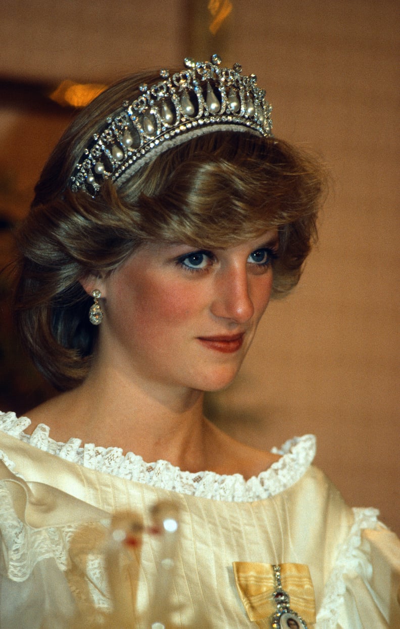 Princess Diana Wearing Blue Eyeliner in 1983