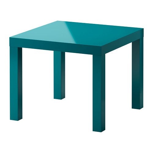 Ikea Lack, Side Table, High Gloss, Turquoise