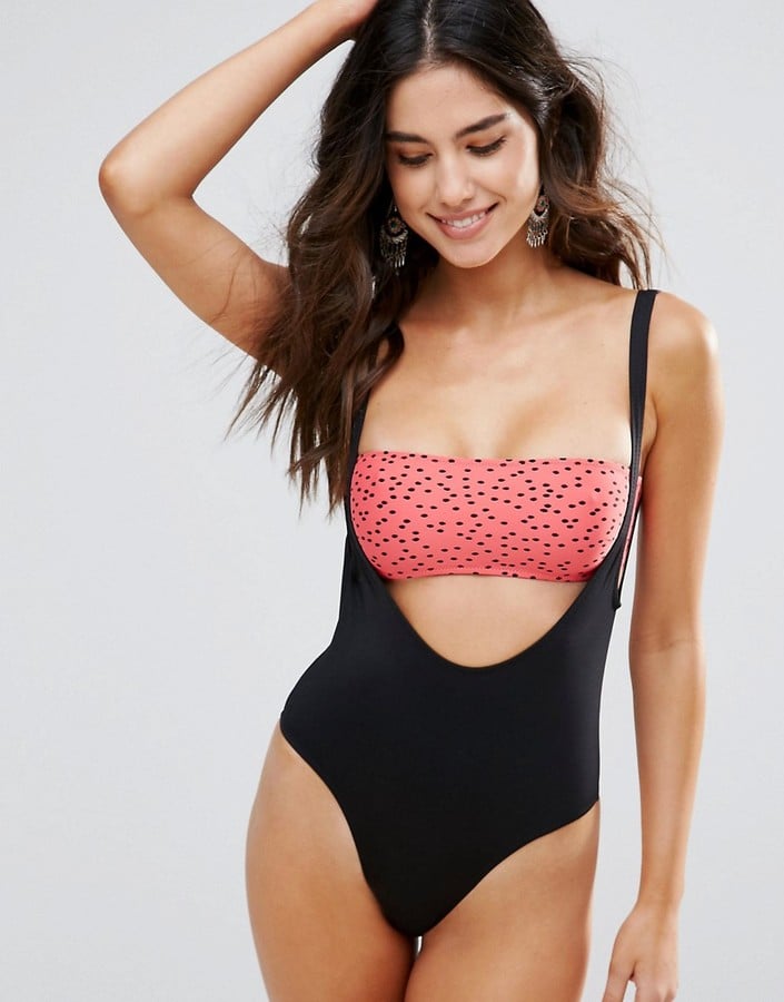 Pistol Panties Watermelon Cut Out Bandeau Swimsuit