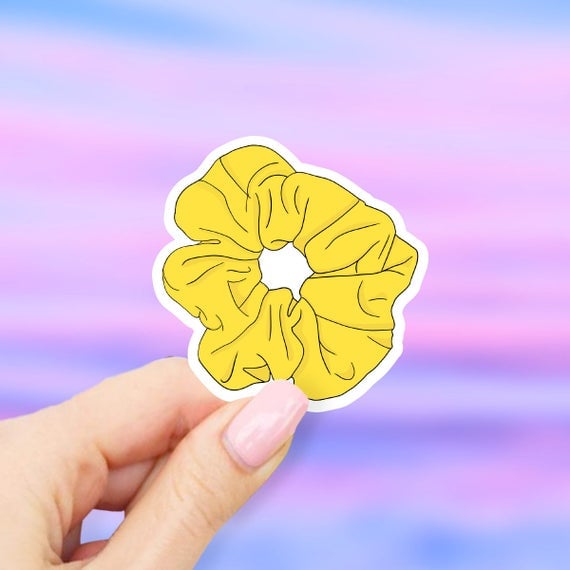 Yellow Scrunchie Sticker