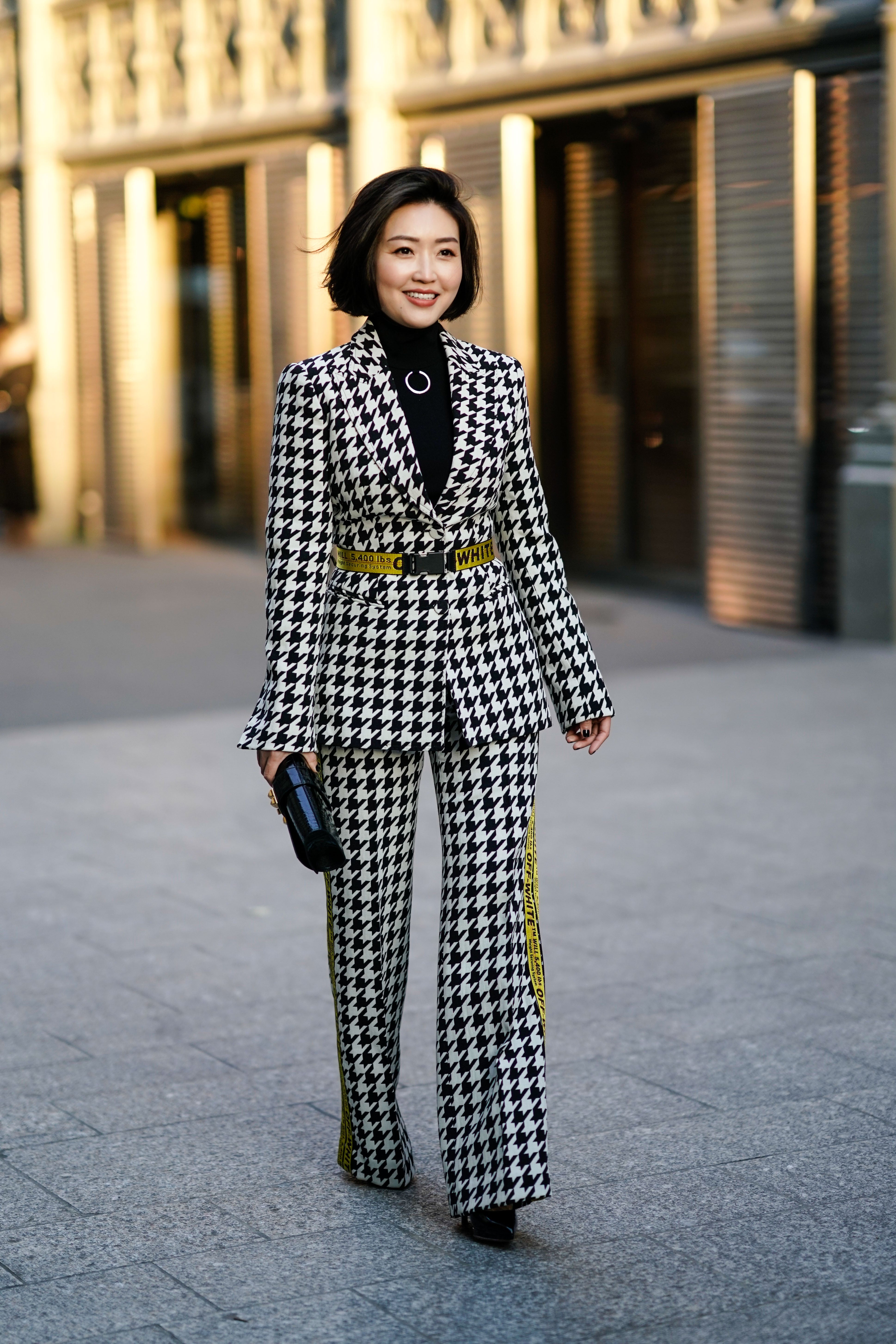 Off white belt suit deals