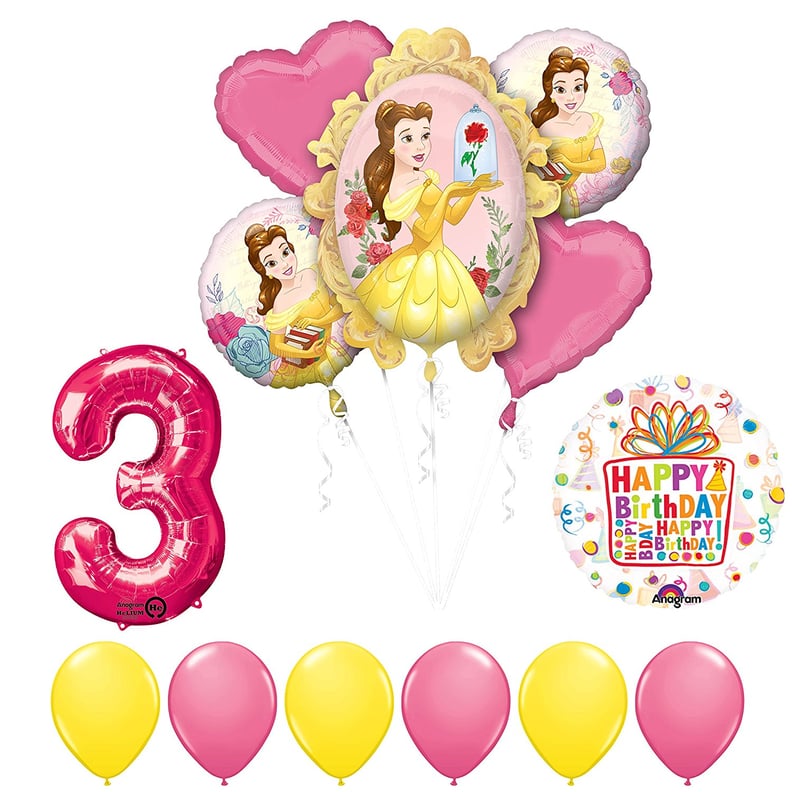 Beauty and the Beast 3rd Birthday Party Balloon Set