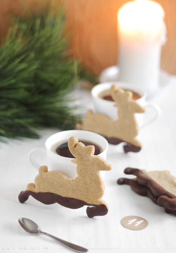 Dipped Rudolph Cookies