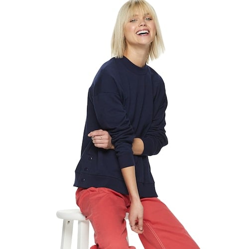 POPSUGAR Snap-Side Sweatshirt