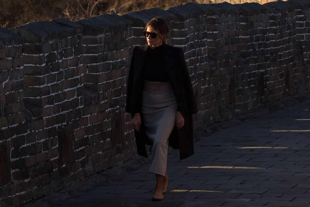Melania Trump Alaia Belt at Great Wall of China
