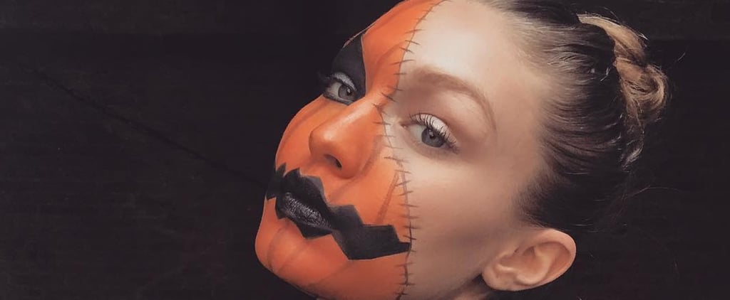 Gigi Hadid Halloween Jack-o'-Lantern Makeup 2018