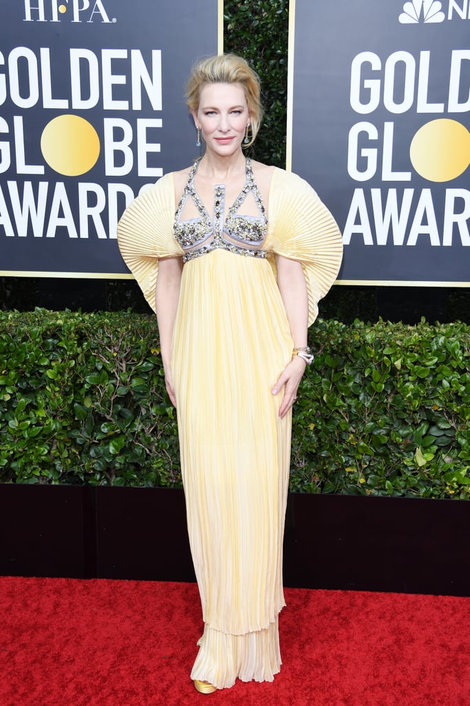 Cate Blanchett's Pleated, Poof-Sleeve Dress at the 2020 Golden Globes