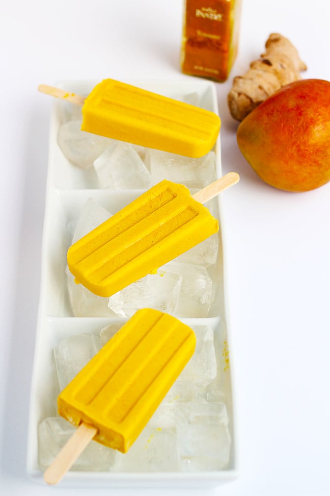 Turmeric Mango Popsicles