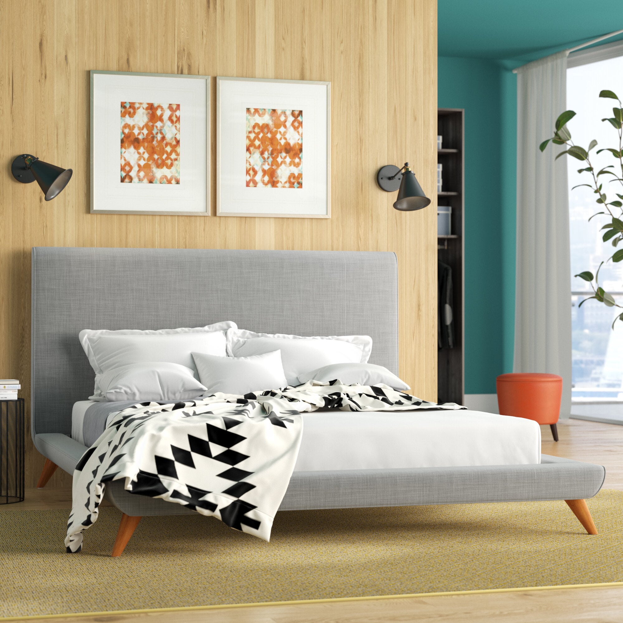Aurelio upholstered platform bed new arrivals