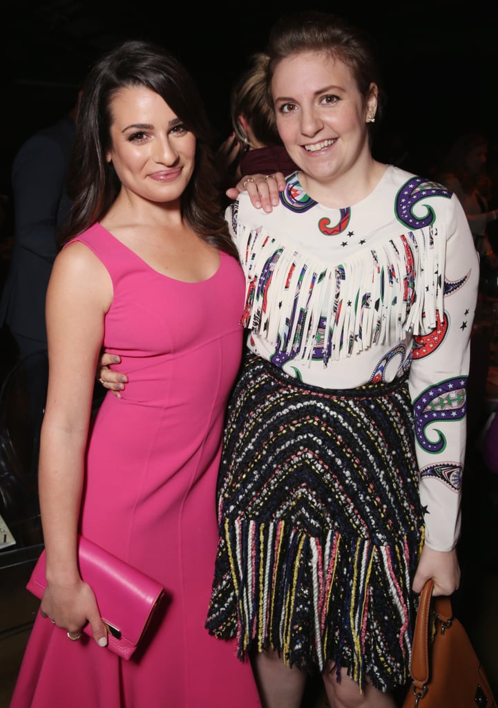 Pictured: Lea Michele and lena Dunham