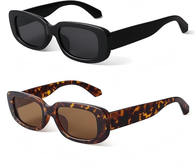 Butaby Rectangle Sunglasses ($16)
If you want to try the square sunglasses trend without spending a small fortune, pick up these rectangle sunglasses on Amazon. They're fun, comfortable, and so affordable. Plus, you can buy a pair separately or try out two at once. Not to mention, these are one of the most popular sunglasses for women.
