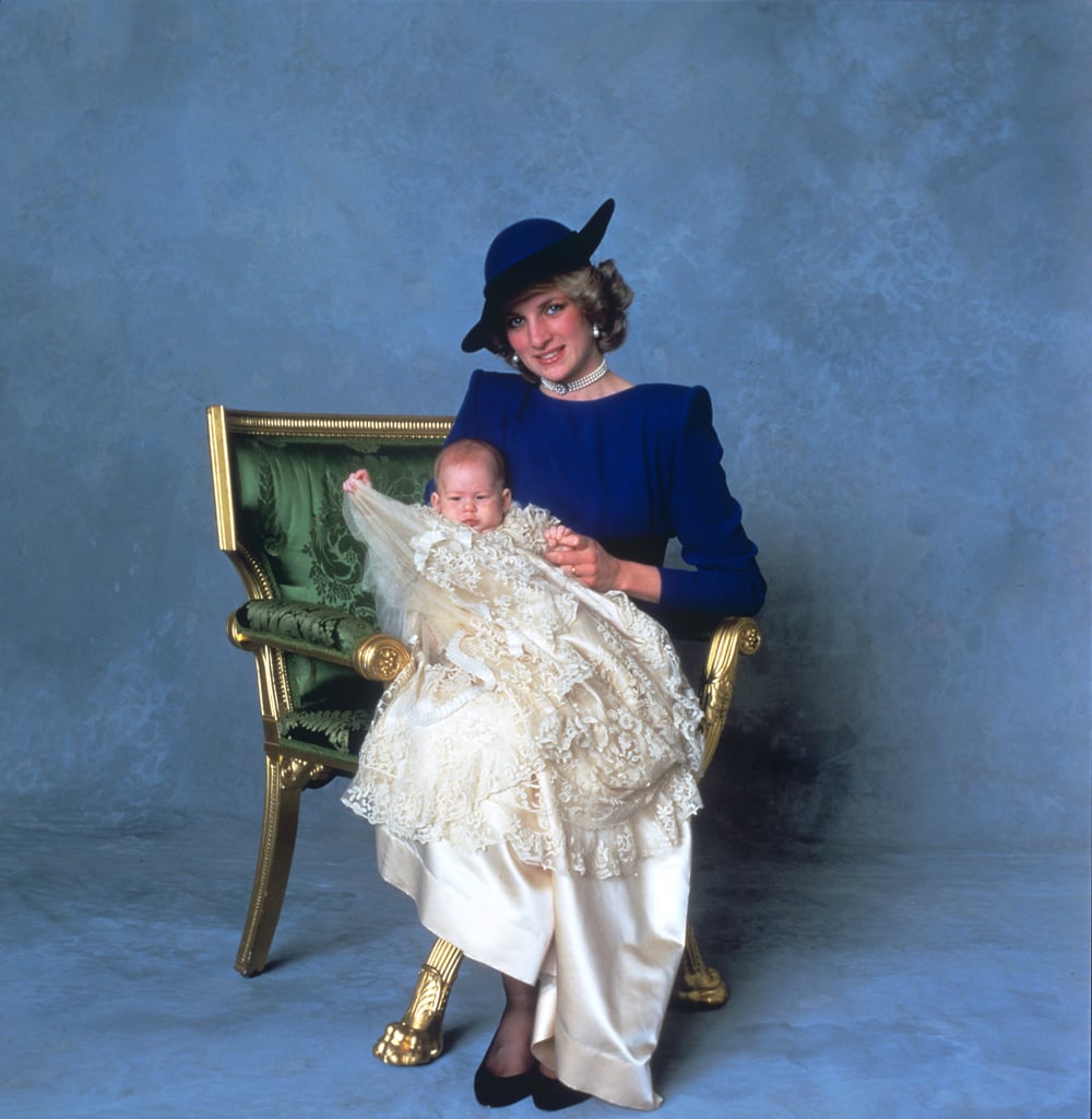 Princess Diana Holds Prince Harry After His Christening