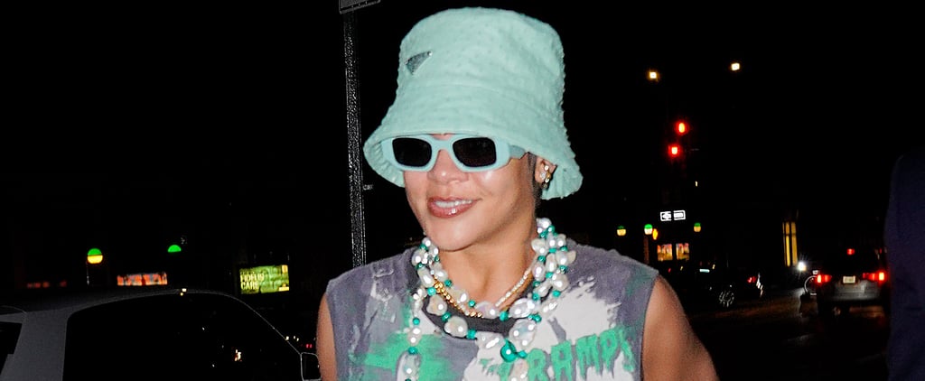 Rihanna's Green Prada Bucket Hat With A$AP Rocky on Date