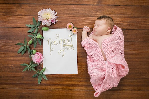 Flower Crown Newborn Photo Shoot