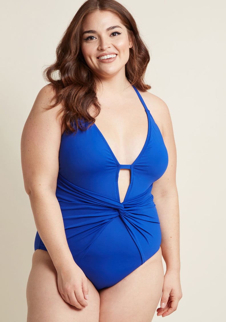 ModCloth Twist Come True One Piece Swimsuit in Cobalt