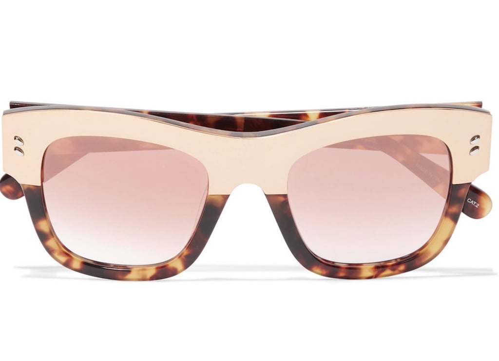 The cat eye gets a next-level upgrade with this two-tone Stella McCartney  pair ($470).