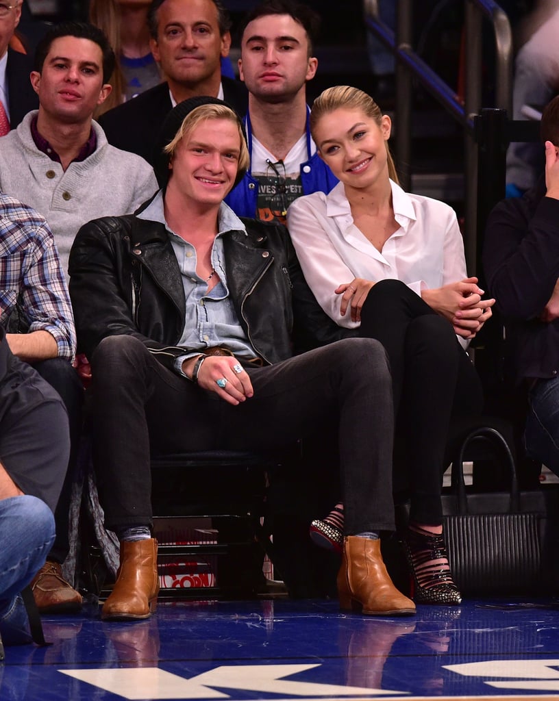 Gigi Hadid and Cody Simpson at Knicks Game April 2015