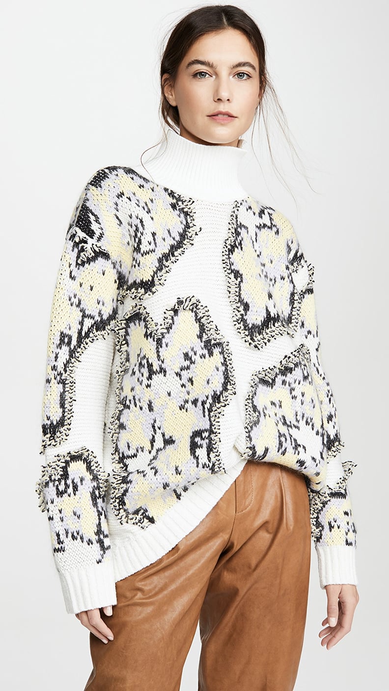 3.1 Phillip Lim Fil Coupe Abstract Daisy Sweater