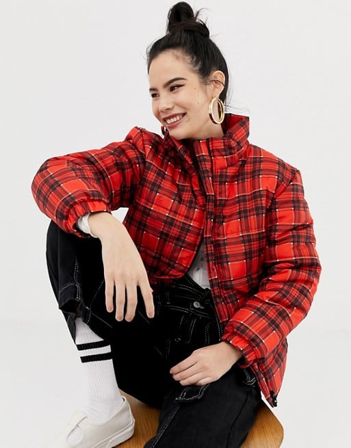 Daisy Street padded jacket in check I Want to Be Wearing That