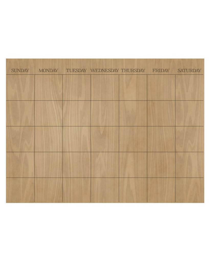 Wallpops 'Hardwood" Monthly Dry Erase Calendar ($15)